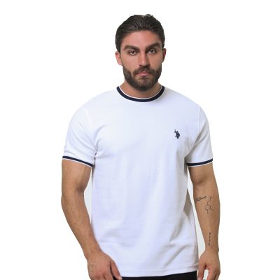 عکس تیشرت مردانه برند یو اس پولو مدل 3101G1 سفید