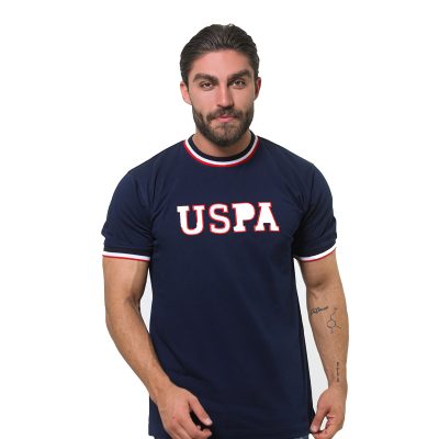 عکس تیشرت مردانه برند یو اس پولو مدل 31045G3 سرمه‌ای