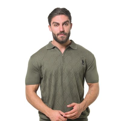 عکس پولوشرت مردانه برند یو اس پولو مدل 3121G4 سبز