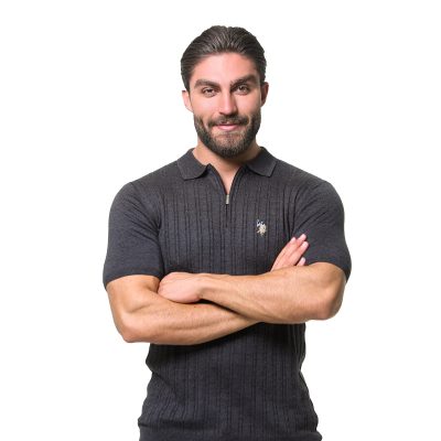 عکس پولوشرت مردانه برند یو اس پولو مدل 3121G5 نوک مدادی