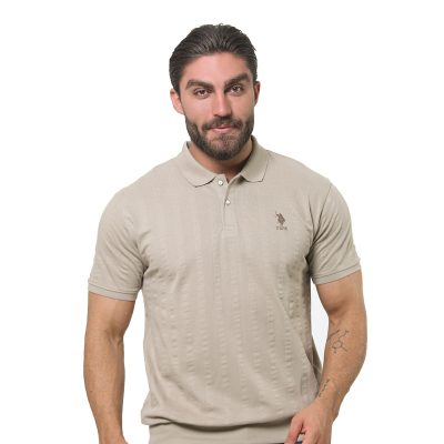عکس پولوشرت مردانه برند یو اس پولو مدل 3127G2 قهوه‌ای