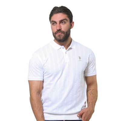 عکس پولوشرت مردانه برند یو اس پولو مدل 3127G2 سفید