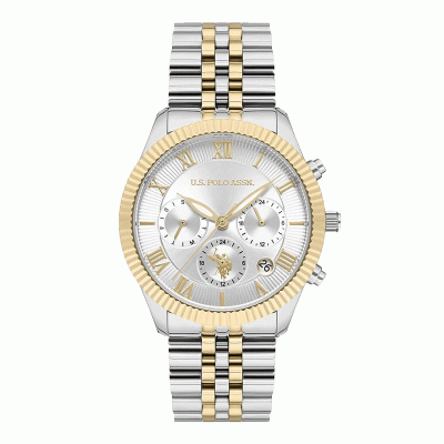 عکس ساعت مچی زنانه برند یو اس پولو مدل USPA2040A نقره‌ای