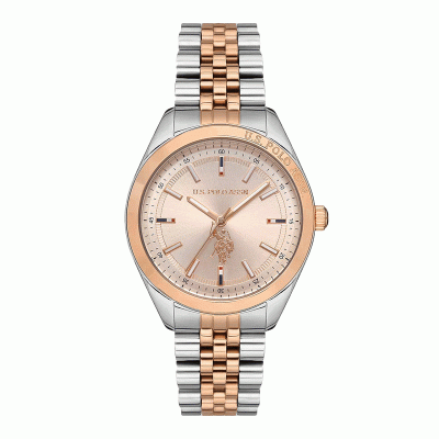 عکس ساعت مچی زنانه برند یو اس پولو مدل USPA2041A نقره‌ای