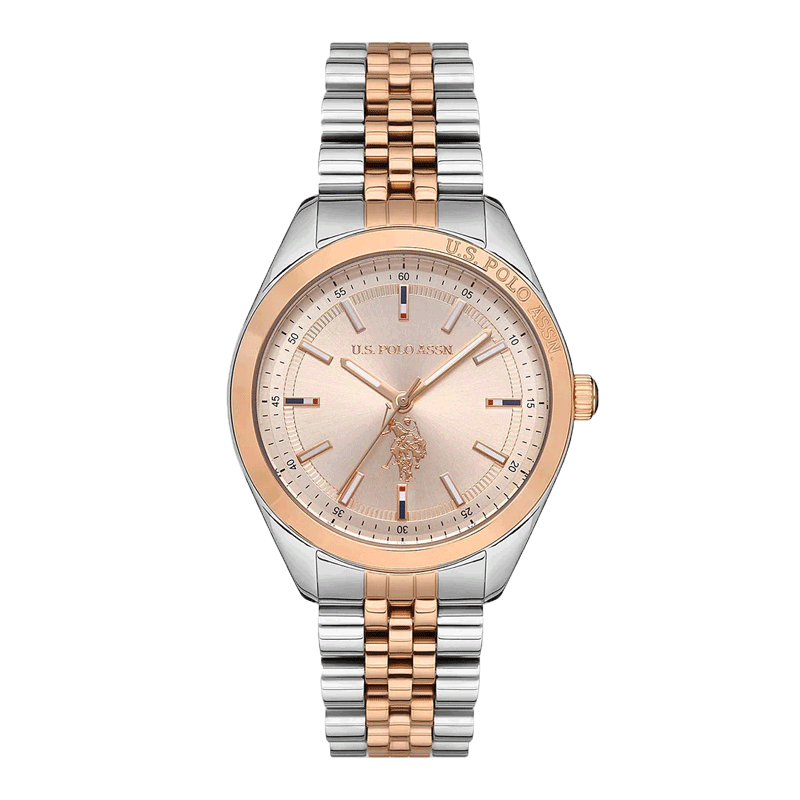 عکس ساعت مچی زنانه برند یو اس پولو مدل USPA2041A نقره‌ای