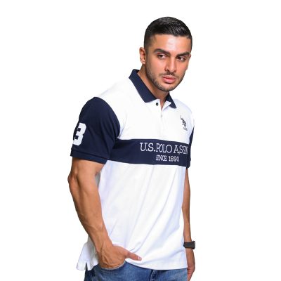 عکس پولوشرت مردانه برند یو اس پولو مدل 3127G6 سرمه‌ای
