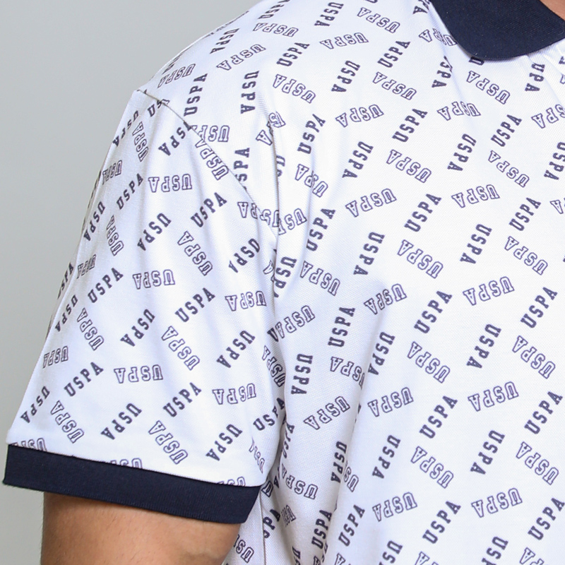 عکس نمای نزدیک پولوشرت مردانه برند یو اس پولو مدل 3127G7US