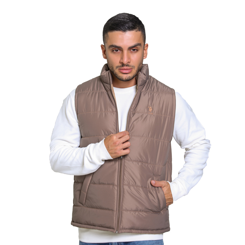 عکس پافر مردانه برند یو اس پولو مدل 3437G1POLO قهوه‌ای